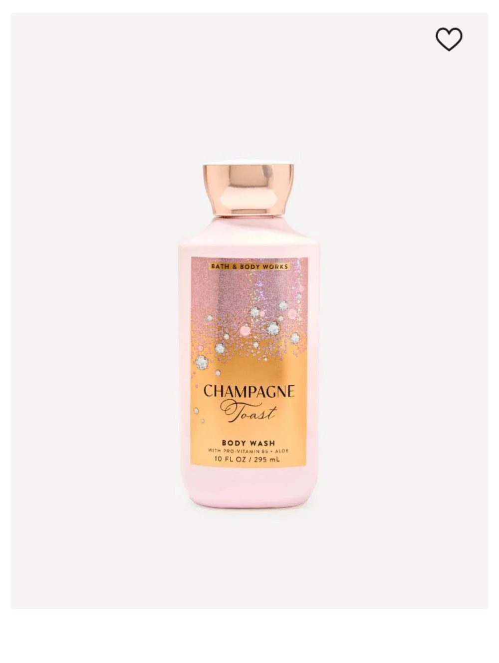 Bath & Body Works Champagne Toast Body Wash - Pink & Gold